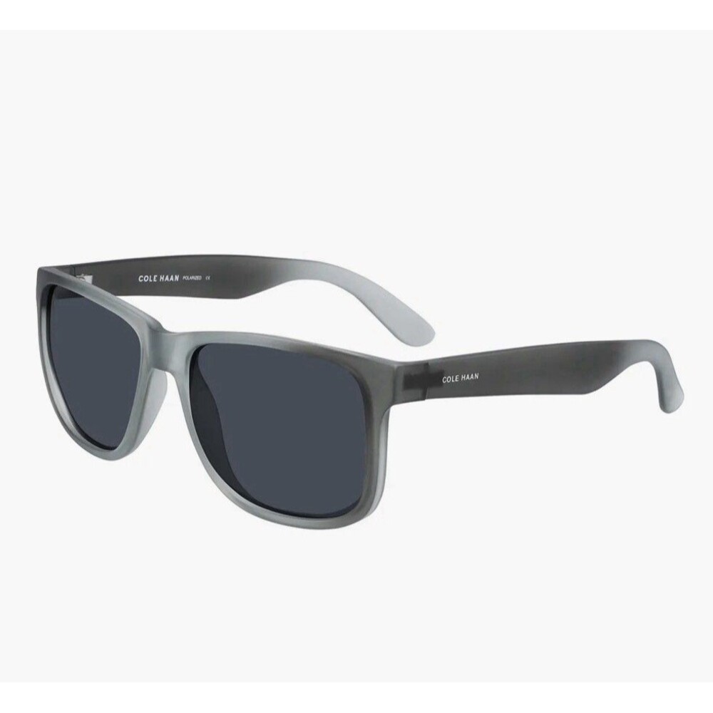 Cole Haan CH8503 012 Square Polarized Sunglasses Matte Gray Fade Gray Lens 55mm